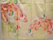 Photo5: 6317T12z1080 Vintage Japanese Kimono Silk FURISODE Flying crane Lime yellow (5)