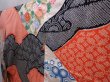 Photo2: 6317T13z1120 Vintage Japanese Kimono Silk FURISODE Peony Dark salmon (2)
