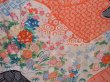 Photo8: 6317T13z1120 Vintage Japanese Kimono Silk FURISODE Peony Dark salmon (8)