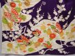 Photo5: 6317T14z1080 Vintage Japanese Kimono Silk FURISODE Butterfly Grape (5)