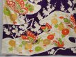 Photo6: 6317T14z1080 Vintage Japanese Kimono Silk FURISODE Butterfly Grape (6)