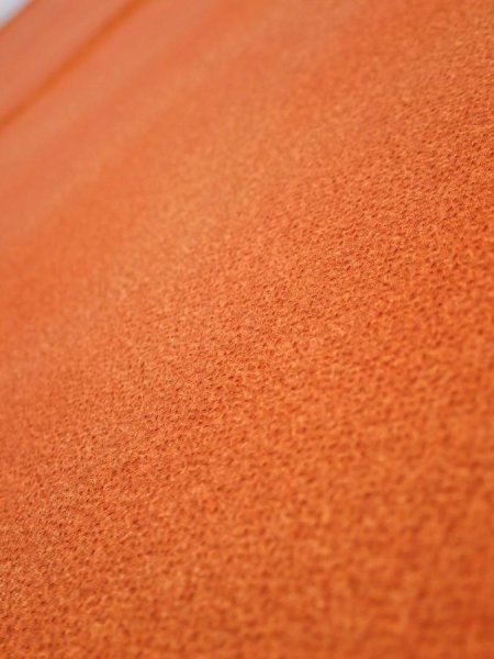 Photo4: 1E01z70  Japanese Kimono Crepe Silk  FABRIC  Dark orange 48.0x14.2 (4)