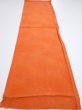 Photo5: 1E01z70  Japanese Kimono Crepe Silk  FABRIC  Dark orange 48.0x14.2 (5)