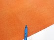 Photo6: 1E02z70  Japanese Kimono Crepe Silk  FABRIC  Dark orange 47.6x14.2 (6)