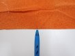 Photo7: 1E05z90  Japanese Kimono Crepe Silk  FABRIC  Dark orange 65.4x14.2 (7)