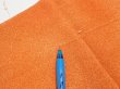Photo7: 1E06z90  Japanese Kimono Crepe Silk  FABRIC  Dark orange 65.4x14.2 (7)