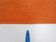 Photo8: 1E06z90  Japanese Kimono Crepe Silk  FABRIC  Dark orange 65.4x14.2 (8)
