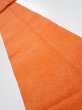 Photo1: 1E09z60  Japanese Kimono Crepe Silk  FABRIC  Dark orange 84.3x6.9 (1)