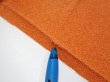 Photo7: 1E09z60  Japanese Kimono Crepe Silk  FABRIC  Dark orange 84.3x6.9 (7)