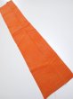 Photo1: 1E10z30  Japanese Kimono Crepe Silk  FABRIC  Dark orange 37.8x7.1 (1)