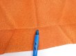 Photo7: 1E10z30  Japanese Kimono Crepe Silk  FABRIC  Dark orange 37.8x7.1 (7)