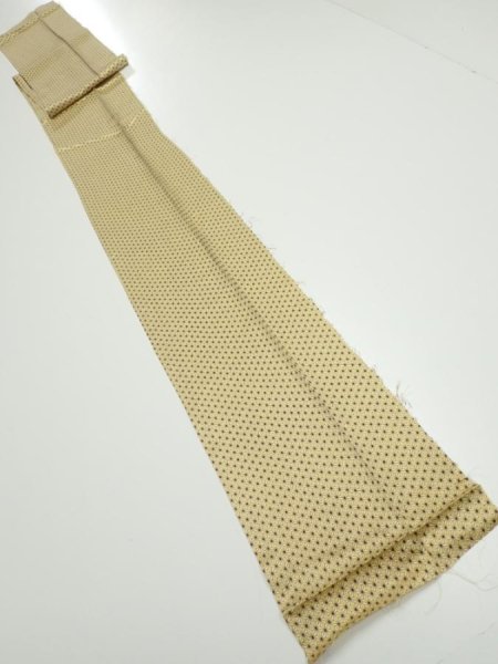 Photo5: 1E08z50  Japanese Kimono Silk  FABRIC Asanoha Cream yellow 75.6x7.3 (5)