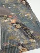 Photo2: 1E01z60  Japanese Kimono Silk  FABRIC Plum blossom Gray 41.3x15.0 (2)