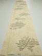 Photo5: 1E03z80  Japanese Kimono Silk  FABRIC Heian noble Light cream 65.7x14.2 (5)