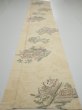 Photo5: 1E05z80  Japanese Kimono Silk  FABRIC Heian noble Light cream 65.4x14.2 (5)