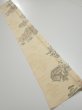 Photo4: 1E07z40  Japanese Kimono Silk  FABRIC Heian noble Light cream 56.7x7.3 (4)