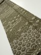 Photo1: 1A09z50  Japanese Kimono Silk  FABRIC Egasumi Dark olive 80.3x6.7 (1)