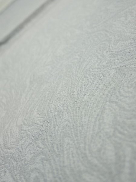 Photo4: 1A01z60  Japanese Kimono Silk  FABRIC Suminagashi Ash gray 40.2x14.8 (4)