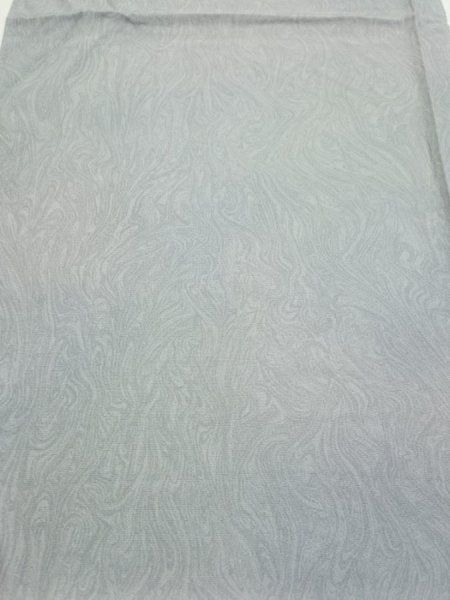 Photo1: 1A02z60  Japanese Kimono Silk  FABRIC Suminagashi Ash gray 40.2x14.8 (1)