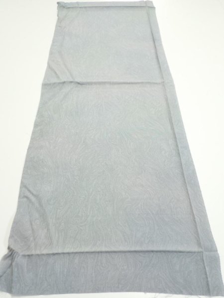 Photo5: 1A02z60  Japanese Kimono Silk  FABRIC Suminagashi Ash gray 40.2x14.8 (5)