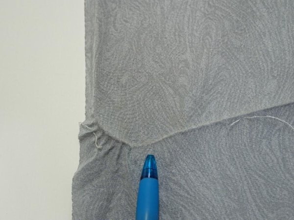 Photo6: 1A02z60  Japanese Kimono Silk  FABRIC Suminagashi Ash gray 40.2x14.8 (6)