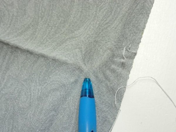 Photo8: 1A02z60  Japanese Kimono Silk  FABRIC Suminagashi Ash gray 40.2x14.8 (8)