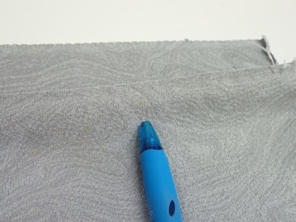 Photo6: 1A03z90  Japanese Kimono Silk  FABRIC Suminagashi Ash gray 66.9x14.8 (6)