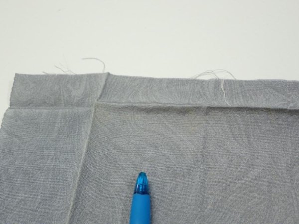 Photo6: 1A04z90  Japanese Kimono Silk  FABRIC Suminagashi Ash gray 66.1x14.8 (6)