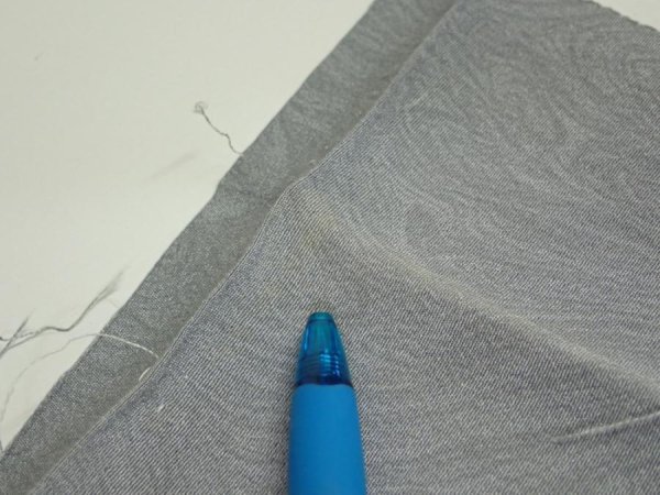 Photo6: 1A06z90  Japanese Kimono Silk  FABRIC Suminagashi Ash gray 66.9x14.8 (6)