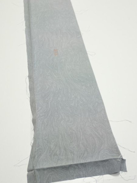 Photo2: 1A07z40  Japanese Kimono Silk  FABRIC Suminagashi Ash gray 57.1x7.3 (2)