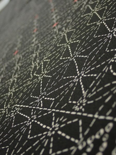 Photo3: 1A07z30  Japanese Kimono Silk  FABRIC Seigaiha  53.5x7.3 (3)