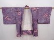 Photo5: 6319T05z510 Vintage Japanese Kimono Silk HAORI Flower Light purple (5)