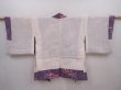 Photo6: 6319T05z510 Vintage Japanese Kimono Silk HAORI Flower Light purple (6)