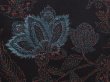 Photo4: 6319T01z520 Vintage Japanese Kimono Silk HAORI Flower Black (4)