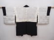 Photo7: 6319T01z520 Vintage Japanese Kimono Silk HAORI Flower Black (7)