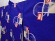 Photo2: 6319T03z380 Vintage Japanese Kimono Silk MEISEN HAORI  Dark lavender blue (2)