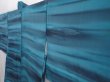 Photo2: 6319T04z560 Vintage Japanese Kimono Silk HAORI  Deep cyan (2)