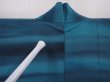 Photo7: 6319T04z560 Vintage Japanese Kimono Silk HAORI  Deep cyan (7)