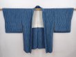 Photo5: 6319T07z600 Vintage Japanese Kimono Silk HAORI  Steel blue (5)