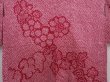 Photo3: 6319T09z430 Vintage Japanese Kimono Silk SHIBORI HAORI Flower Wine red (3)