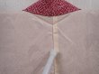 Photo8: 6319T09z430 Vintage Japanese Kimono Silk SHIBORI HAORI Flower Wine red (8)