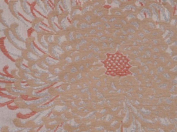 Photo4: 6319T13z600 Vintage Japanese Kimono Silk HAORI Chrysanthemum Off-white (4)