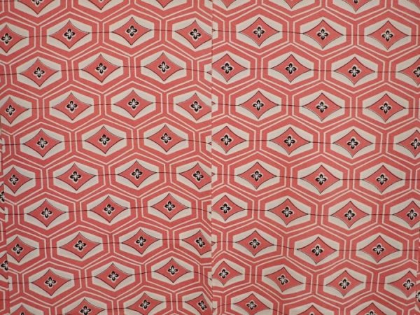 Photo3: 6415T01z580 Vintage Japanese Kimono Silk HAORI  Pink (3)