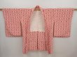 Photo5: 6415T01z580 Vintage Japanese Kimono Silk HAORI  Pink (5)