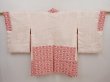Photo6: 6415T01z580 Vintage Japanese Kimono Silk HAORI  Pink (6)