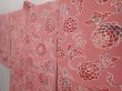 Photo2: 6415T02z590 Vintage Japanese Kimono Silk HAORI Flower Pink (2)