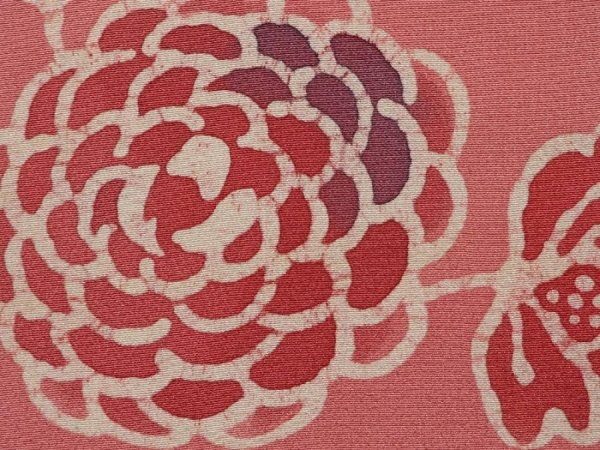 Photo4: 6415T02z590 Vintage Japanese Kimono Silk HAORI Flower Pink (4)