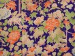 Photo6: 6415T03z320 Antique Japanese Kimono Kinsha HAORI COAT Flowers (6)