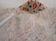 Photo8: 6415T05z400 Vintage Japanese Kimono Silk MEISEN HAORI Flower Light gray (8)