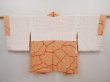 Photo6: 6415T06z560 Vintage Japanese Kimono Silk SHIBORI HAORI  Orange (6)